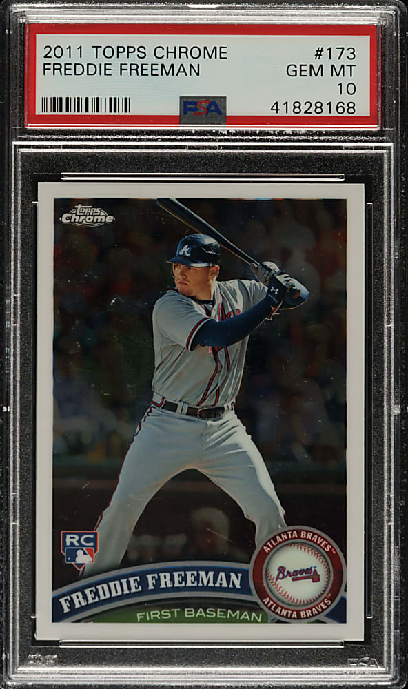 2011 Topps Chrome #173 Freddie Freeman Rookie PSA GEM MINT 10