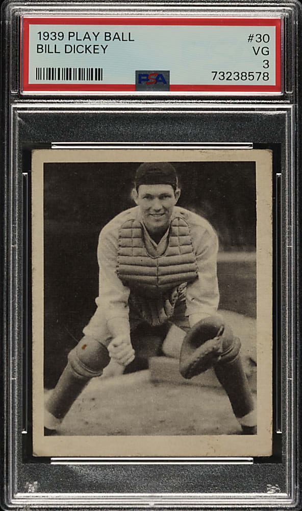 1939 Play Ball #30 Bill Dickey PSA VG 3