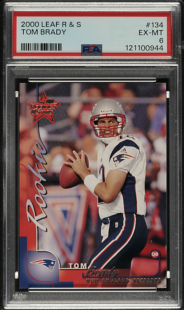 2000 Leaf Rookies & Stars #134 Tom Brady Rookie #410/1,000 PSA EX-MT 6