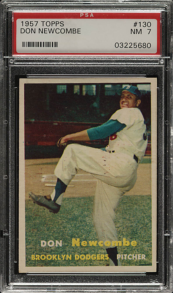 1957 Topps #130 Don Newcombe PSA NM 7