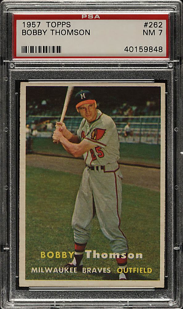 1957 Topps #262 Bobby Thomson PSA NM 7