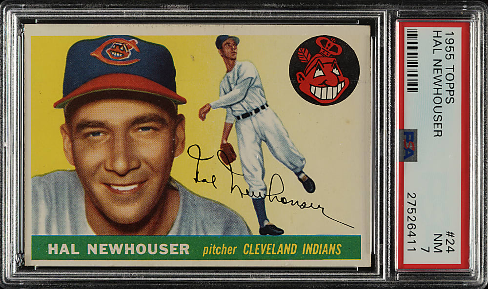 1955 Topps #24 Hal Newhouser PSA NM 7
