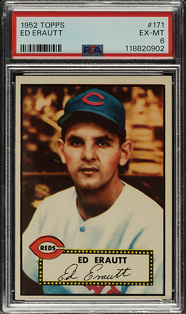 1952 Topps #171 Ed Erautt PSA EX-MT 6