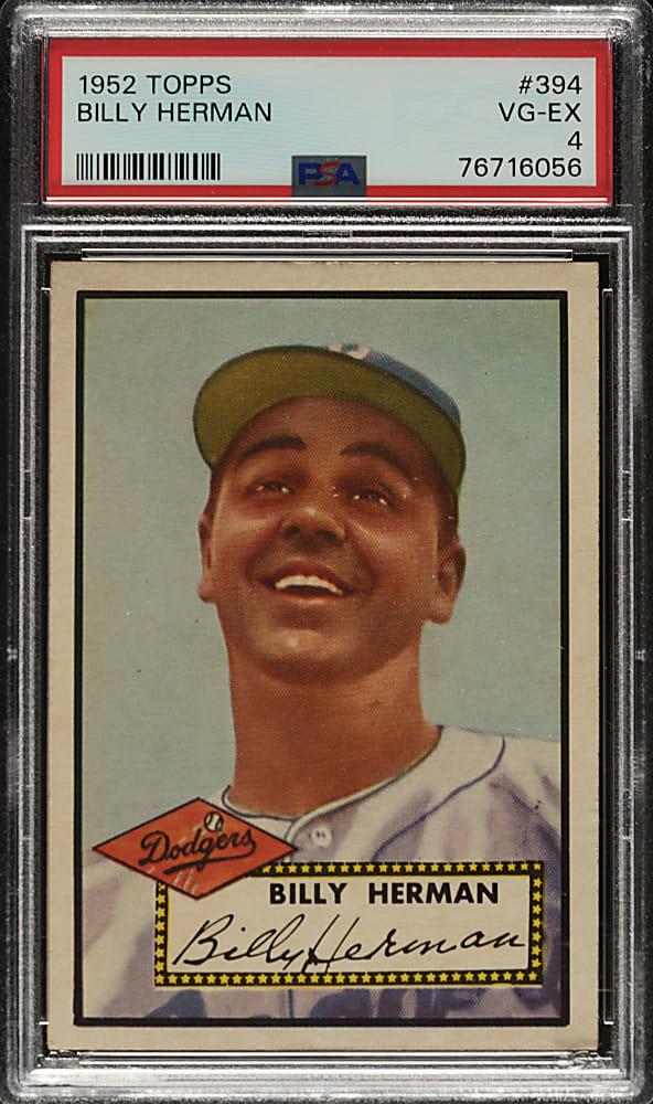 1952 Topps #394 Billy Herman High Number PSA VG-EX 4