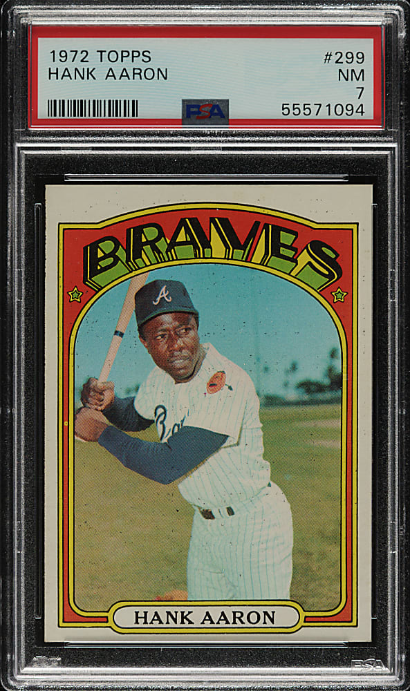 1972 Topps #299 Hank Aaron PSA NM 7