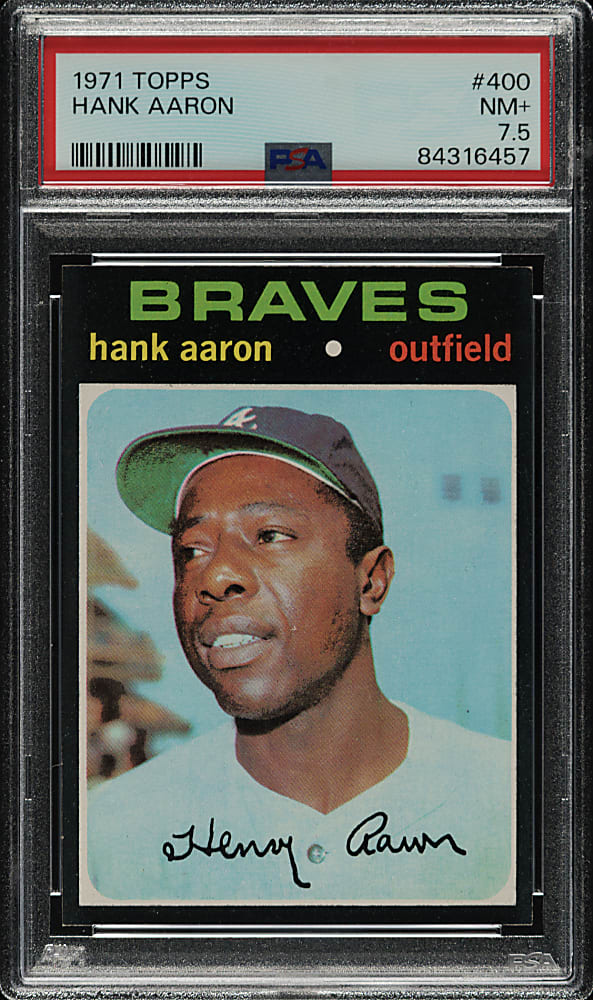 1971 Topps #400 Hank Aaron PSA NM+ 7.5