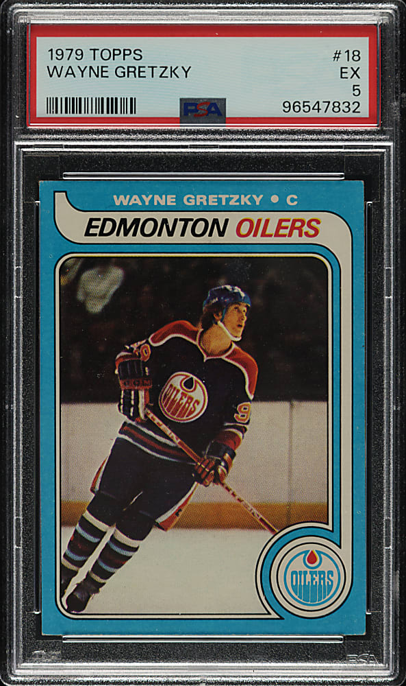 1979-1980 Topps Hockey #18 Wayne Gretzky Rookie PSA EX 5