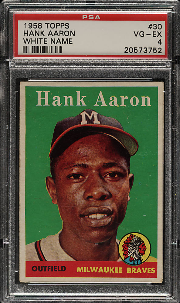 1958 Topps #30 Hank Aaron PSA VG-EX 4