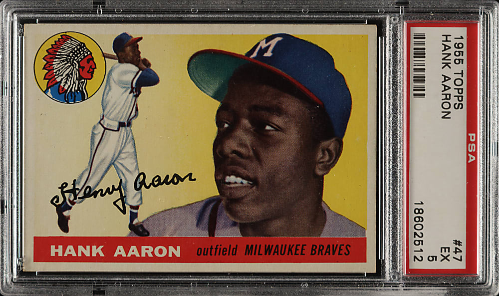 1955 Topps #47 Hank Aaron PSA EX 5