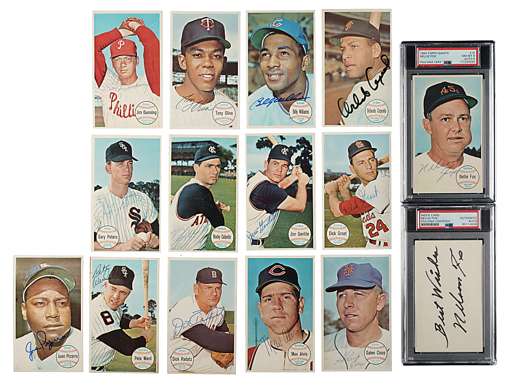 Signed 1964 Topps Giants Collection (18)