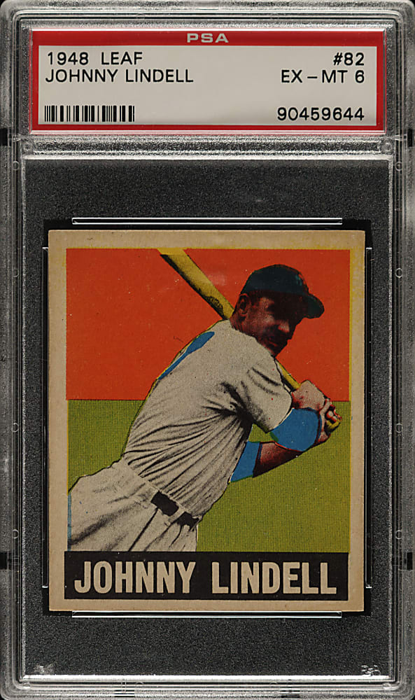 1948-1949 Leaf #82 Johnny Lindell PSA EX-MT 6