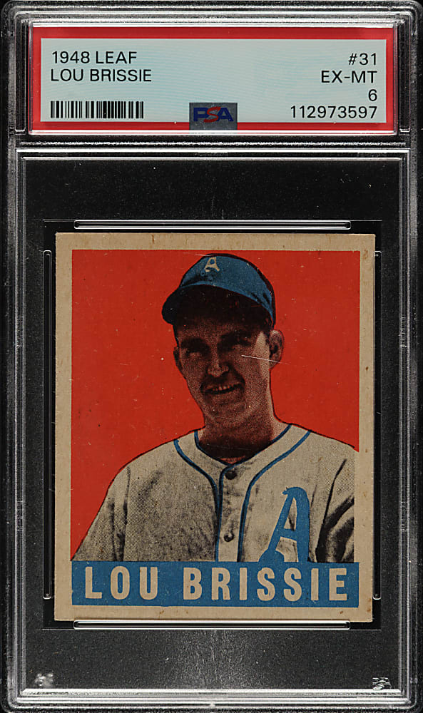 1948-1949 Leaf #31 Lou Brissie PSA EX-MT 6