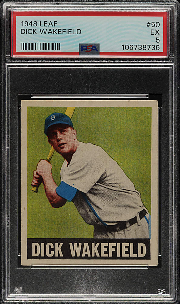 1948-1949 Leaf #50 Dick Wakefield PSA EX 5