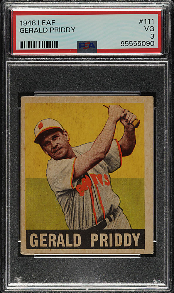 1948-1949 Leaf #111 Gerald Priddy PSA VG 3