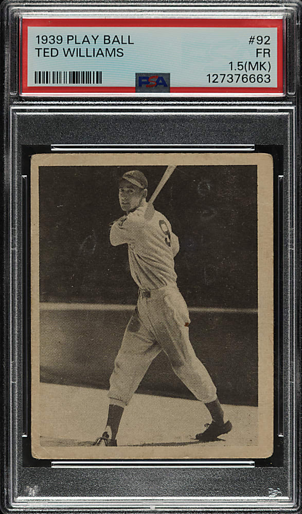 1939 R334 Play Ball #92 Ted Williams Rookie PSA FAIR 1.5 (MK)