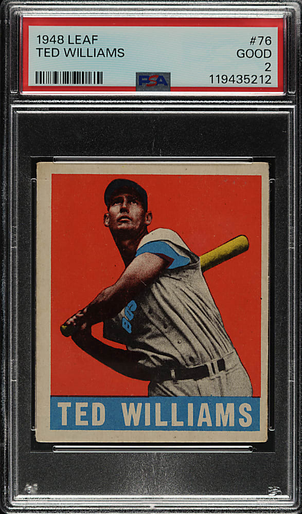 1948-1949 Leaf #76 Ted Williams PSA GOOD 2