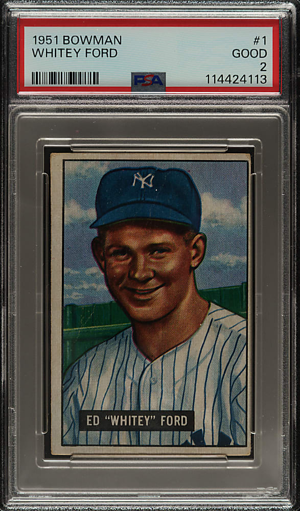 1951 Bowman #1 Whitey Ford Rookie PSA GOOD 2
