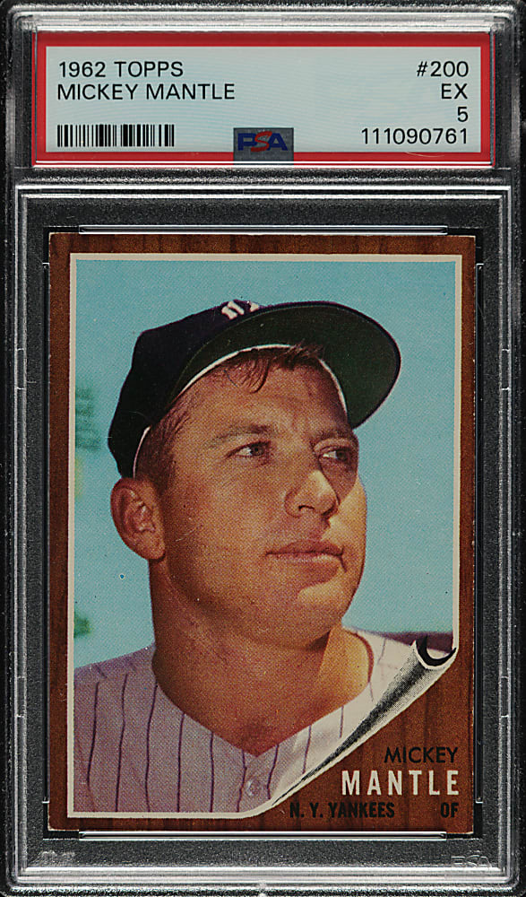 1962 Topps #200 Mickey Mantle PSA EX 5