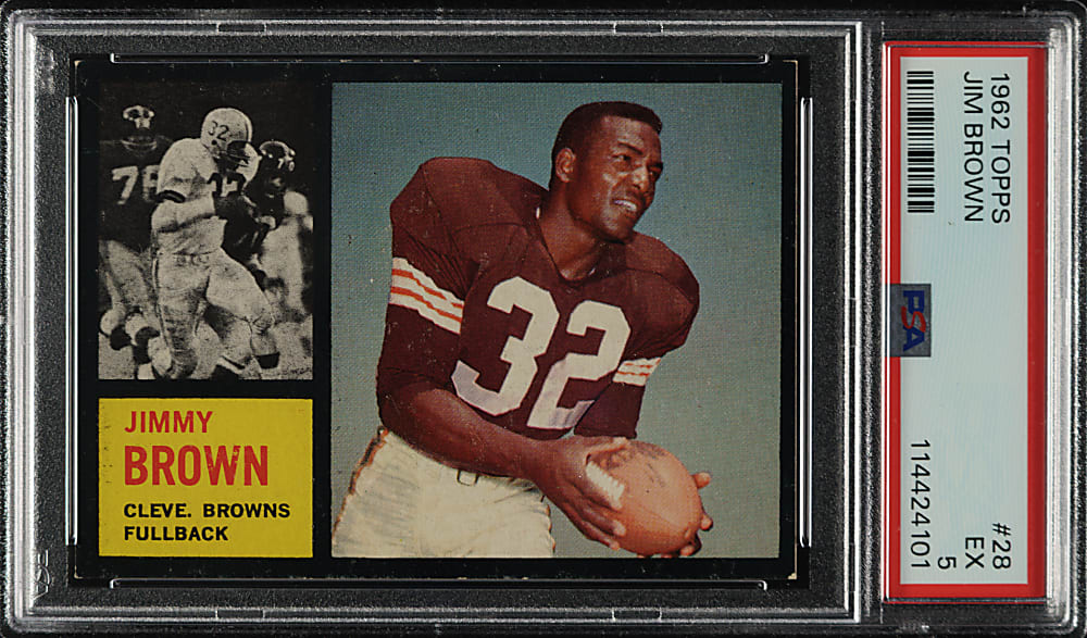 1962 Topps Football #28 Jim Brown PSA EX 5
