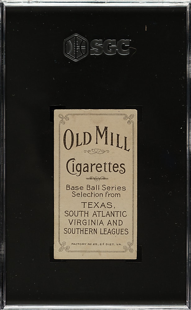 1909-1911 T206 White Border Frank King Southern Leaguer SGC EX 5 - Old Mill Back