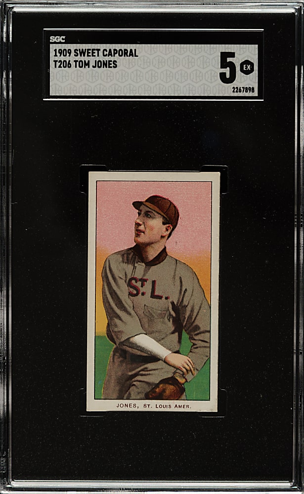 1909-1911 T206 White Border Tom Jones SGC EX 5
