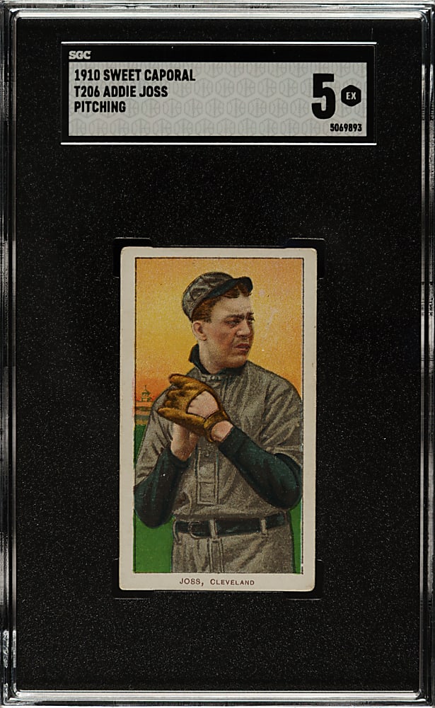 1909-1911 T206 White Border Addie Joss Pitching SGC EX 5