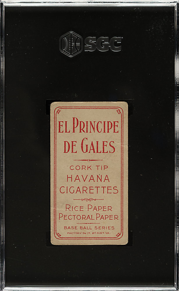 1909-1911 T206 White Border Ed Karger SGC FAIR 1.5 - El Principe De Gales Back