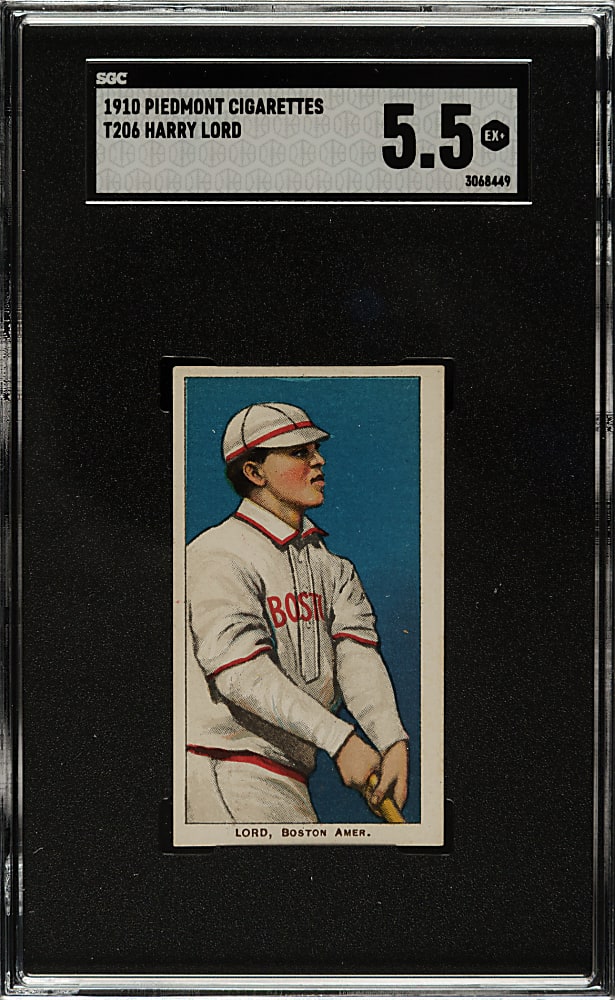 1909-1911 T206 White Border Harry Lord SGC EX+ 5.5