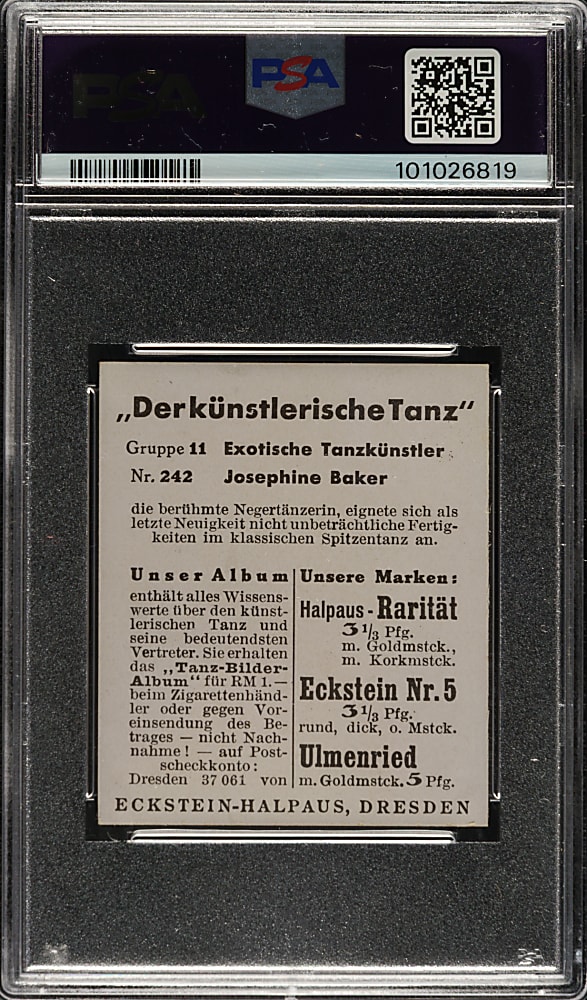 1933 Eckstein-Halpaus #242 Josephine Baker PSA VG-EX 4