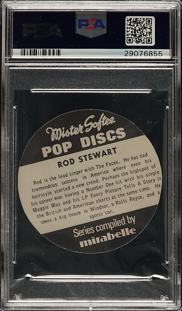 1973 Mister Softee Pop Discs Rod Stewart PSA GEM MINT 10