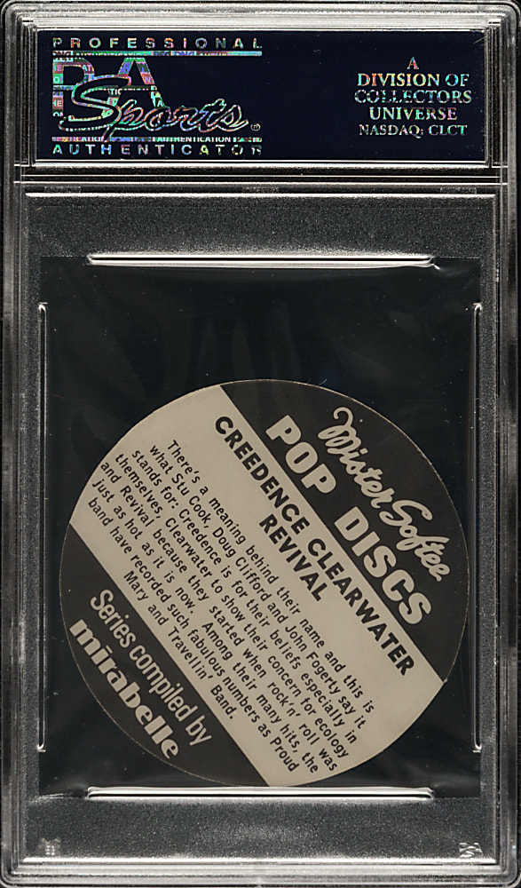 1973 Mister Softee Pop Discs Creedence Clearwater Revival PSA GEM MINT 10
