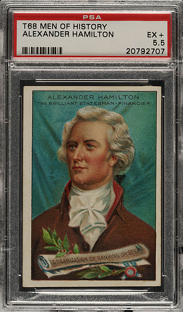 1911-1912 T68 Royal Bengals "Heroes/Men of History" Alexander Hamilton PSA EX+ 5.5