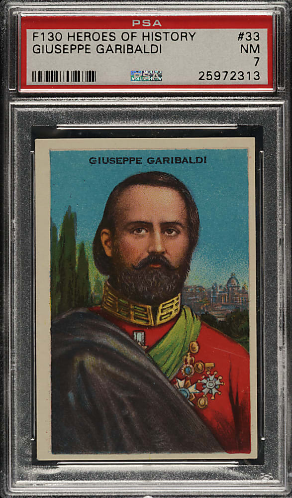 1920s F130 Gridley Butter "Heroes of History" #33 Giuseppe Garibaldi PSA NM 7