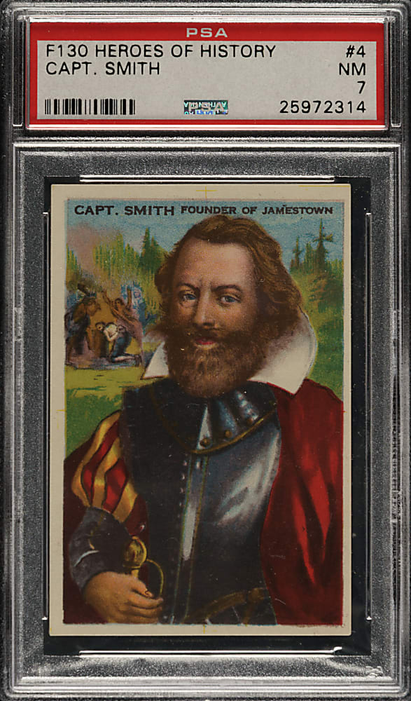 1920s F130 Gridley Butter "Heroes of History" #4 Captain Smith PSA NM 7