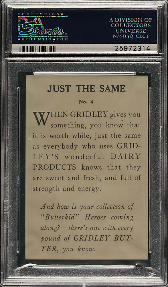 1920s F130 Gridley Butter "Heroes of History" #4 Captain Smith PSA NM 7