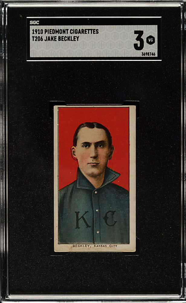1909-1911 T206 White Border Jake Beckley SGC VG 3