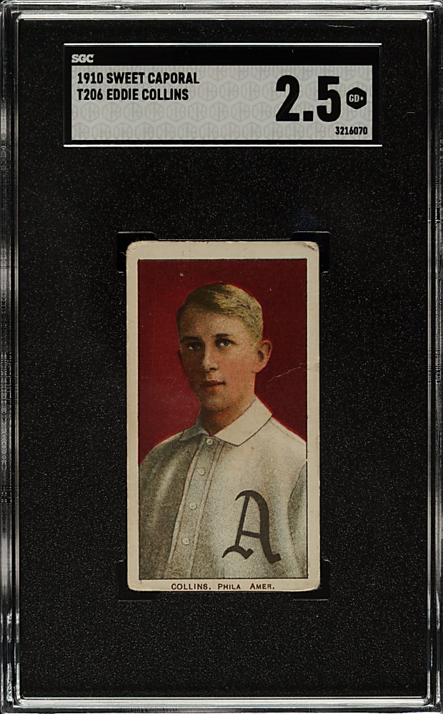 1909-1911 T206 White Border Eddie Collins SGC GOOD+ 2.5
