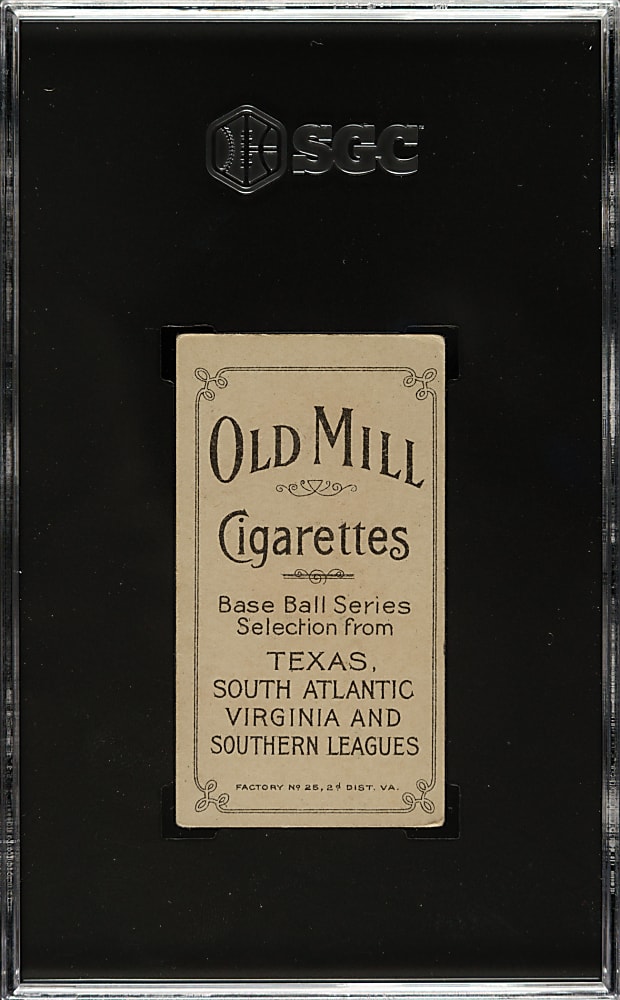 1909-1911 T206 White Border Ray Ryan Southern Leaguer SGC VG/EX 4 - Old Mill Back