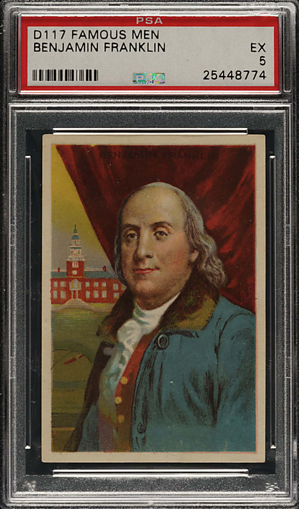 1920 D117 Weber Baking "Famous Men" Benjamin Franklin PSA EX 5