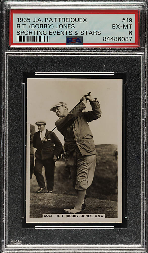 1935 J.A. Pattreiouex "Sporting Events & Stars" #19 Bobby Jones PSA EX-MT 6