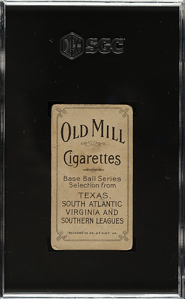 1909-1911 T206 White Border Roy Ellam Southern Leaguer SGC GOOD 2 - Old Mill Back