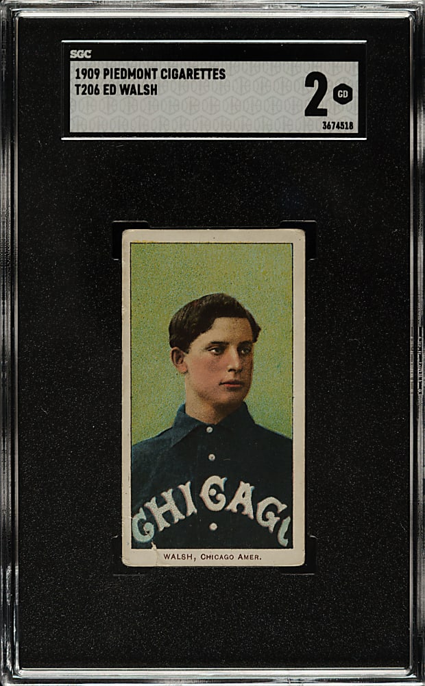 1909-1911 T206 White Border Ed Walsh SGC GOOD 2