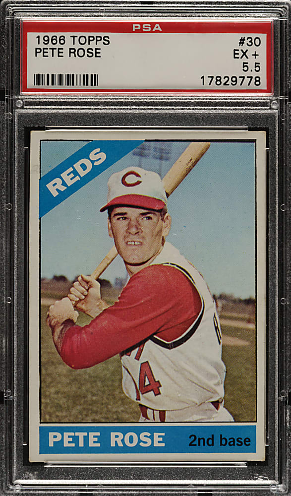1966 Topps #30 Pete Rose PSA EX+ 5.5