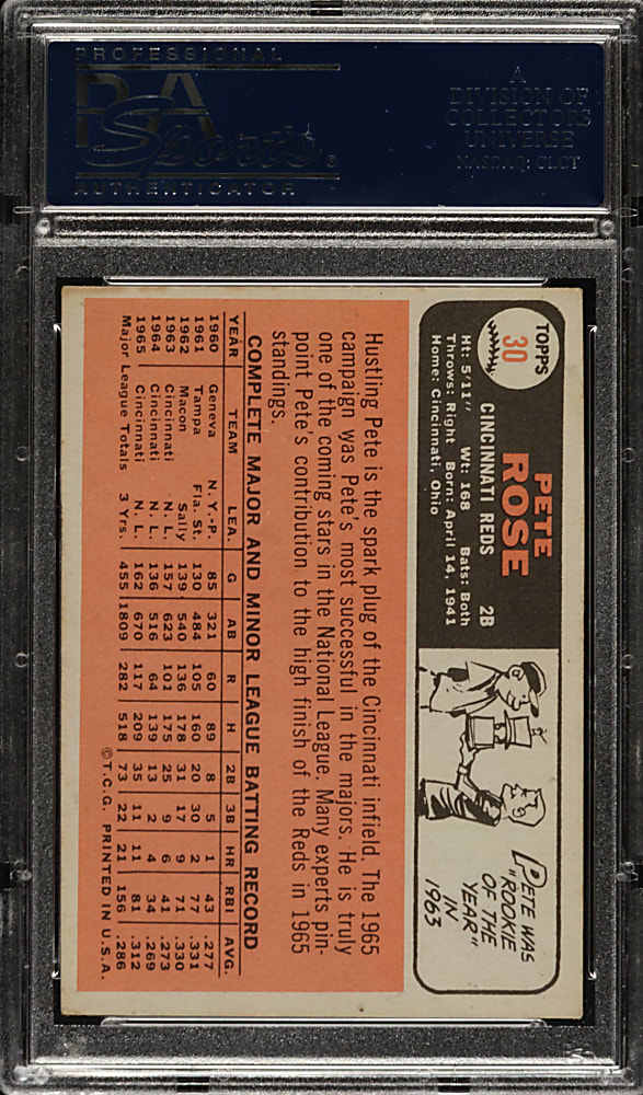 1966 Topps #30 Pete Rose PSA EX+ 5.5