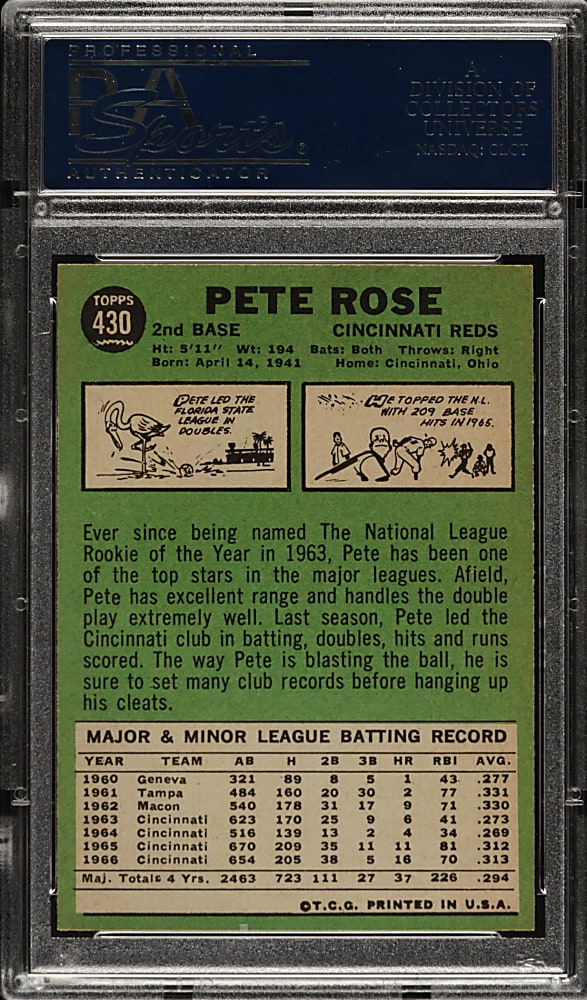 1967 Topps #430 Pete Rose PSA EX+ 5.5