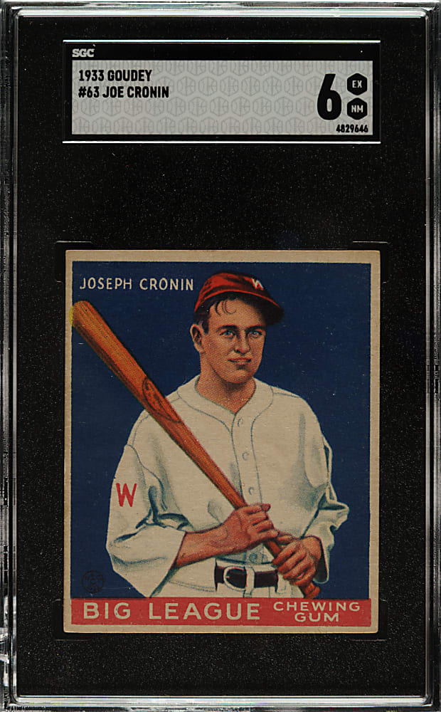 1933 R319 Goudey #63 Joe Cronin SGC EX/NM 6