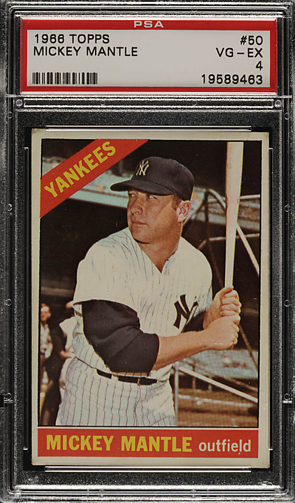 1966 Topps #50 Mickey Mantle PSA VG-EX 4