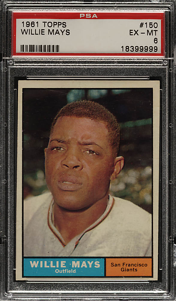 1961 Topps #150 Willie Mays PSA EX-MT 6