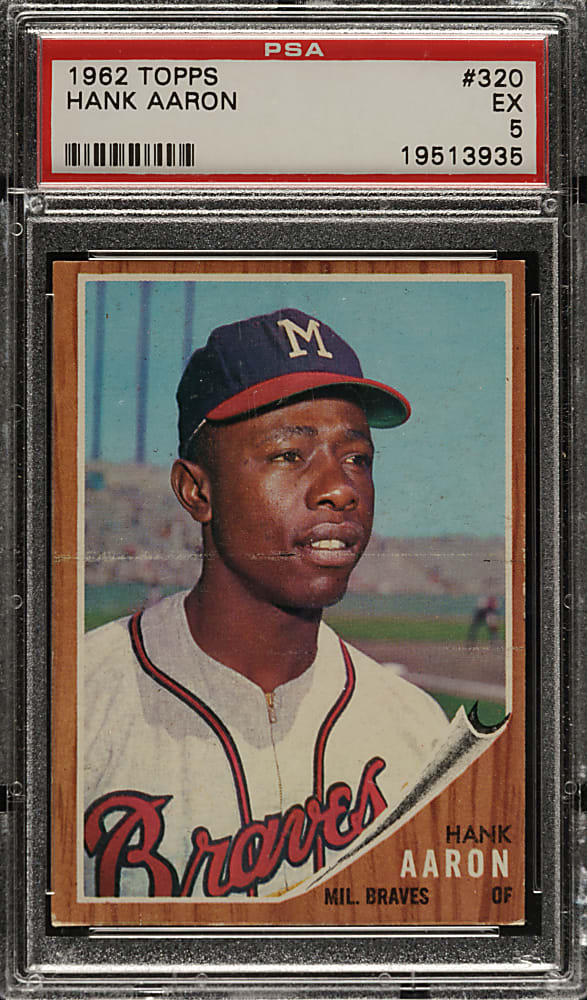 1962 Topps #320 Hank Aaron PSA EX 5