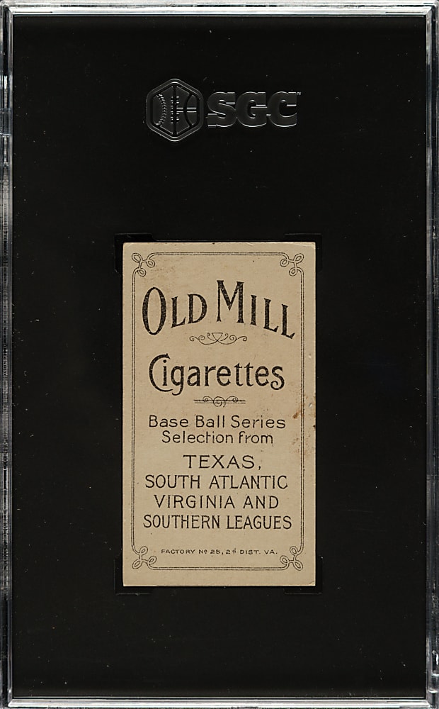 1909-1911 T206 White Border Perry Lipe Southern Leaguer SGC EX+ 5.5 - Old Mill Back